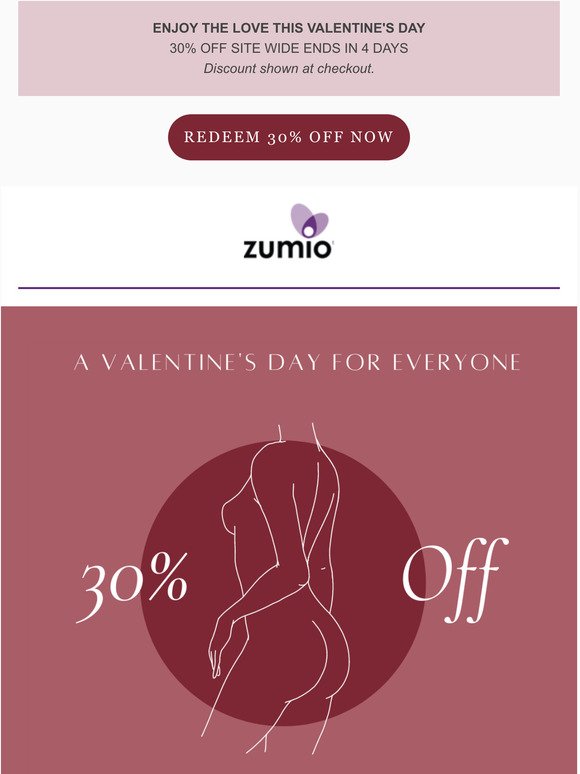 A Valentines worth celebrating – 30% off ends tonight.