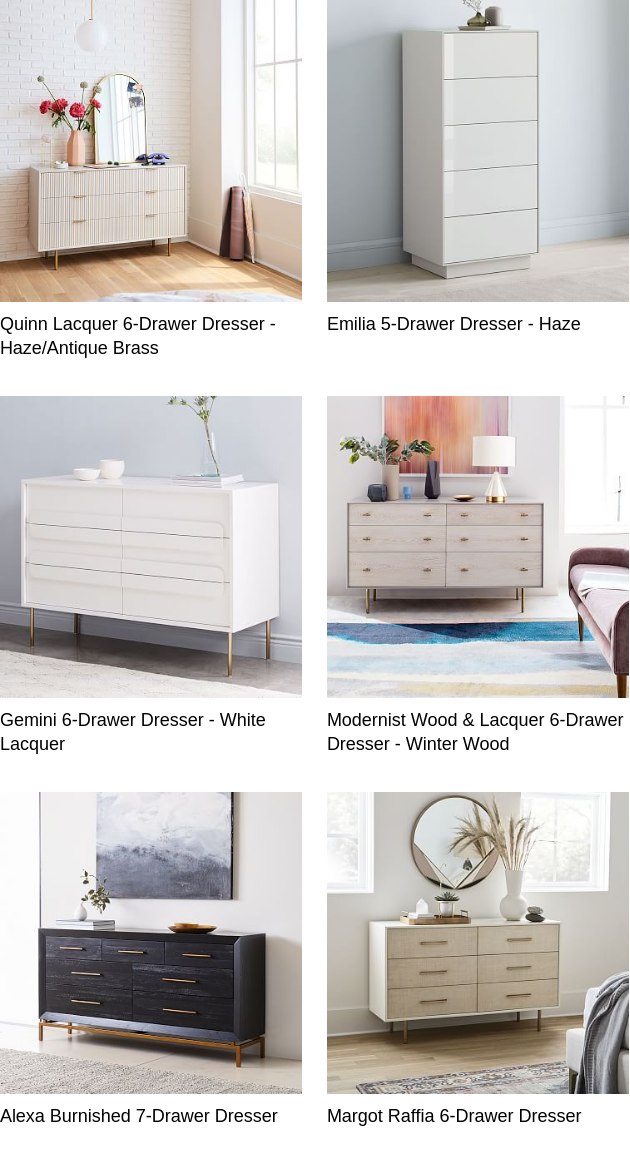 Emilia 6 clearance drawer dresser