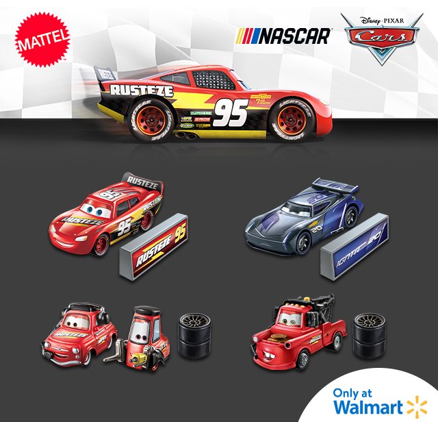 opgroeien Productief petticoat Mattel Shop: Disney Pixar Cars NASCAR – Only at Walmart! | Milled