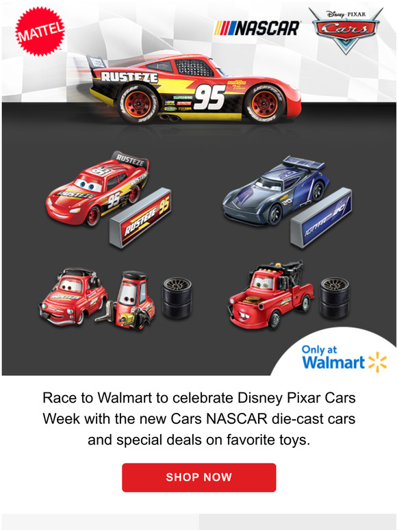 Mattel Shop Disney Pixar Cars Nascar Only At Walmart Milled