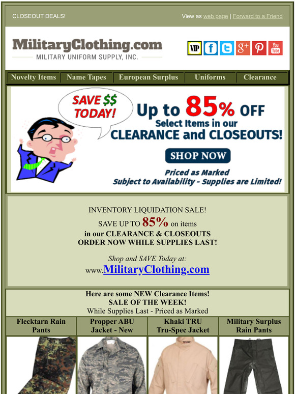 CLEARANCE & CLOSEOUTS