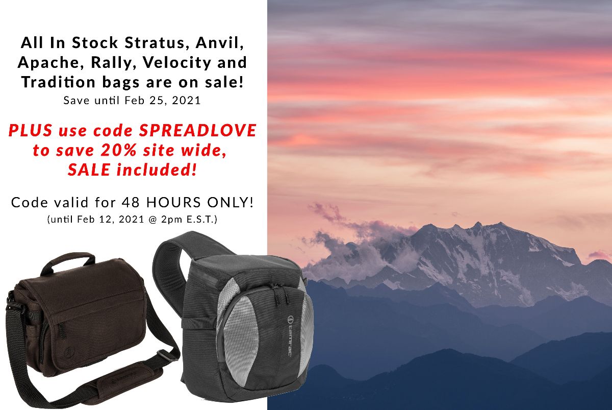 All in stock Stratus, Anvil, Apache, Rally, Velocity and Tradition bags are on sale! Plus for 48 hours only save an additional 20% site wide, no exclusions, with SPREADLOVE.