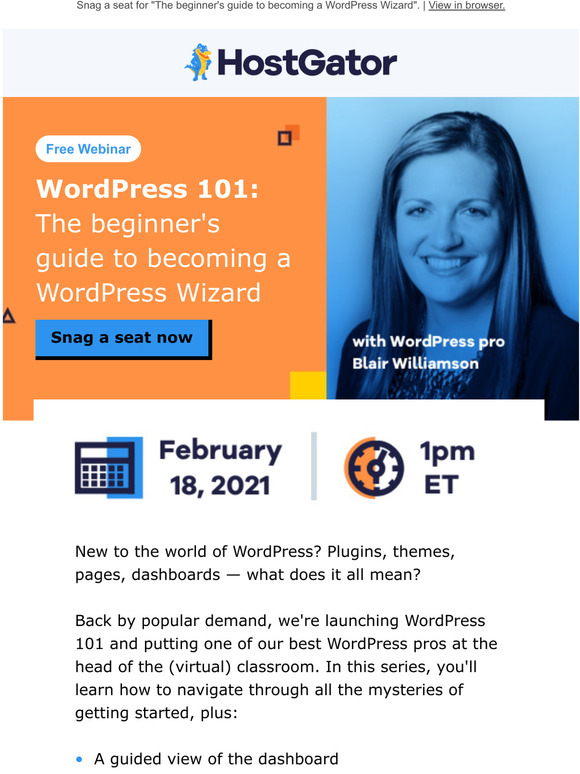 Free Beginner WordPress Webinar