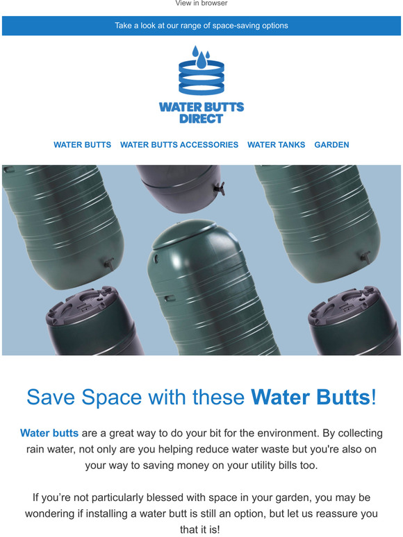 Water Butts Direct Can You Collect Rainwater in a Small Garden? 🤔 Milled