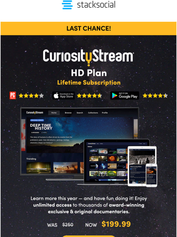 Curiositystream Lifetime Subscription 2025 www