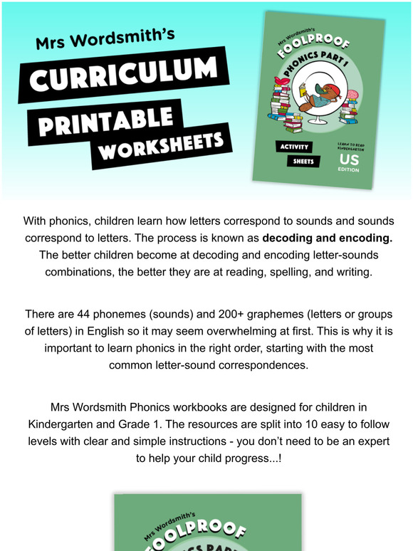 Phonics for Kindergarten and Grade 1