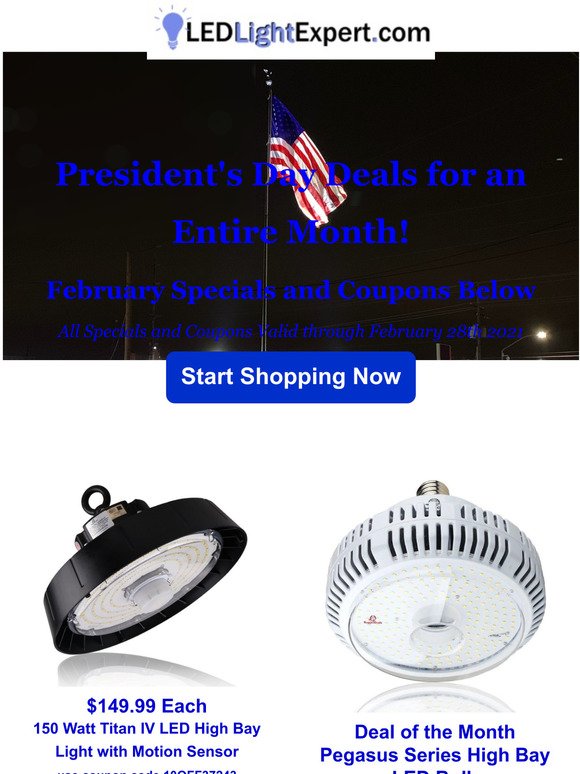 February Insider's Deals - LED Lights at Great Prices