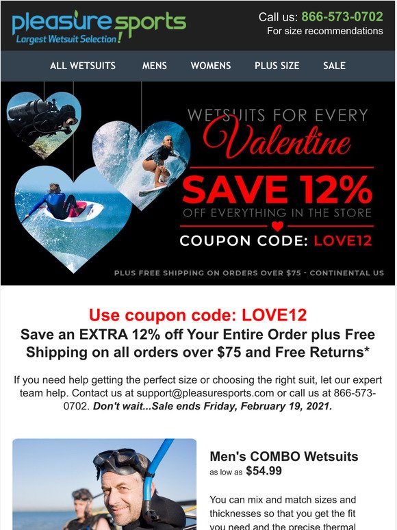 Annual Valentine's Day Sale! Save 12% Off!