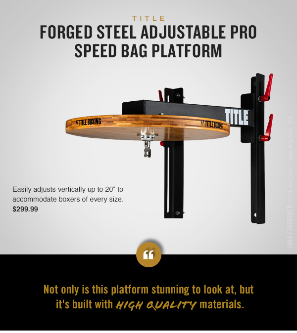 title forged steel adjustable pro speed bag platform