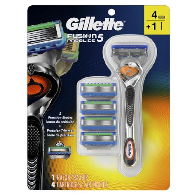 Image of Gillette Fusion Proglide Razor 5 Blades With 4 Cartridges