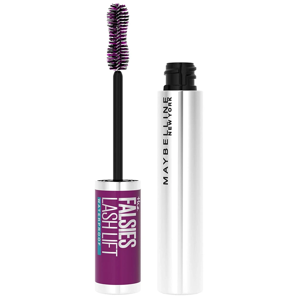 Image of Maybelline the Falsies Lash Lift Waterproof Mascara Volumizing, Lengthening, Lifting, Curling, Multiplying, Eye Makeup, Very Black, 0.29 Fl; Oz, Black