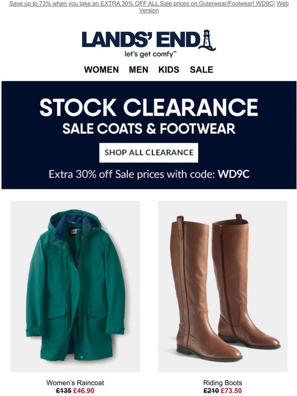 Lands End STOCK CLEARANCE on Coats, Shoes & Boots! Milled