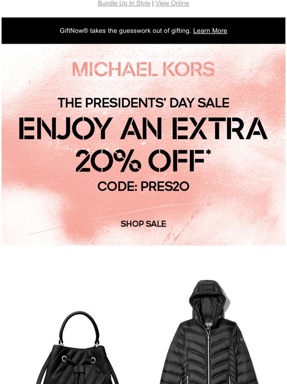 michael kors presidents day sale