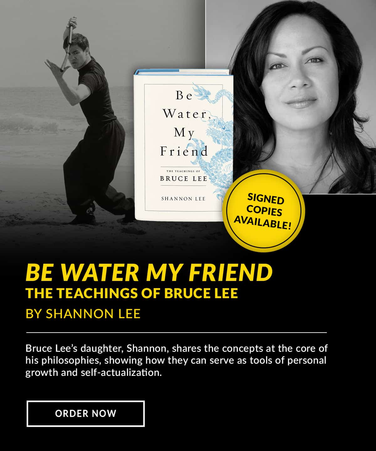 Bruce Lee Official Store Limited Quantities Signed Copies Of Be Water My Friend Milled