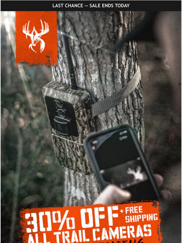 Last Chance: 30% Off Trail Cams + Free Shipping