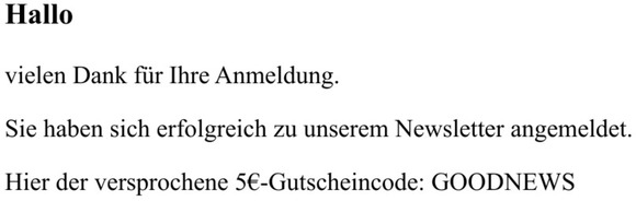 desiary.de Ihre Newletter Bestätigung