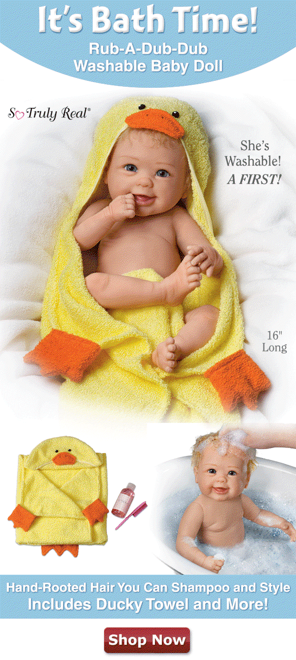 A First! Baby Doll with Washable RealTouch Skin!