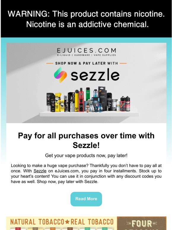 Ejuices Com Buy Now Pay Later With Sezzle Available On Ejuices Com Milled