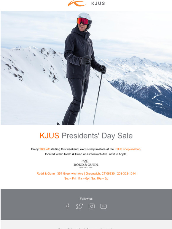 Kjus Uk Presidents Day Sale At Kjus Greenwich Milled