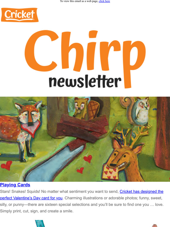 Chirp: Valentine Day Cards, Worry Doll Craft, Fruity Valentine's Nachos, & More!