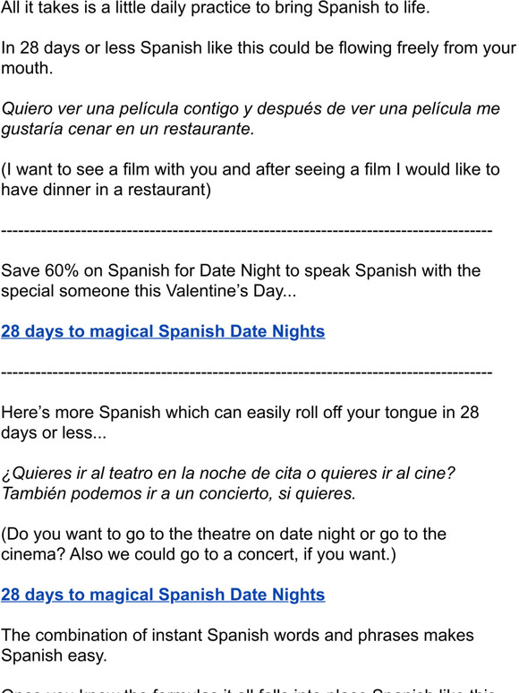 Synergy Spanish 28 Days To Magical Spanish Date Nights Milled Synergy Spanish 28 Days To Magical Spanish Date Nights Milled