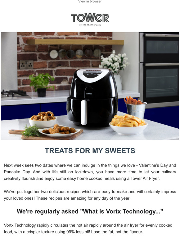 Tower Housewares: Tower Air Fryer Recipes & Inspiration for Valentine's