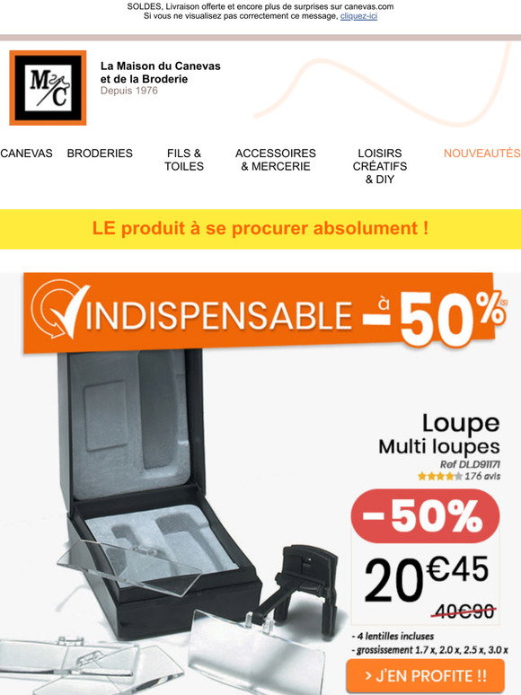 Maison du canevas et de la broderie: Dernier week-end de soldes : jusqu