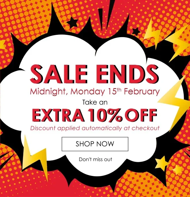 Yes, you can enjoy an EXTRA 10% OFF SALE until midnight, 4th February!