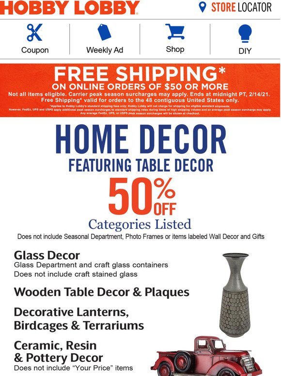 Hobby Lobby Email Newsletters Shop Sales, Discounts, and Coupon Codes