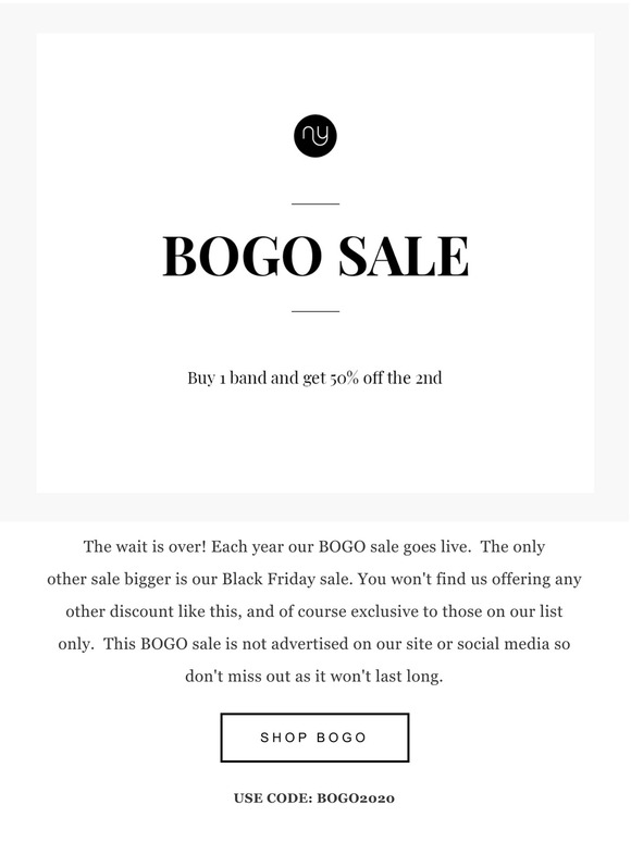 Our Annual BOGO Sale is live!