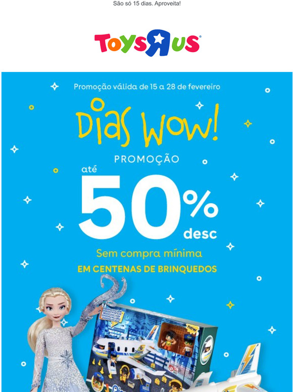 Até 50% desc. em centenas de brinquedos 🎁