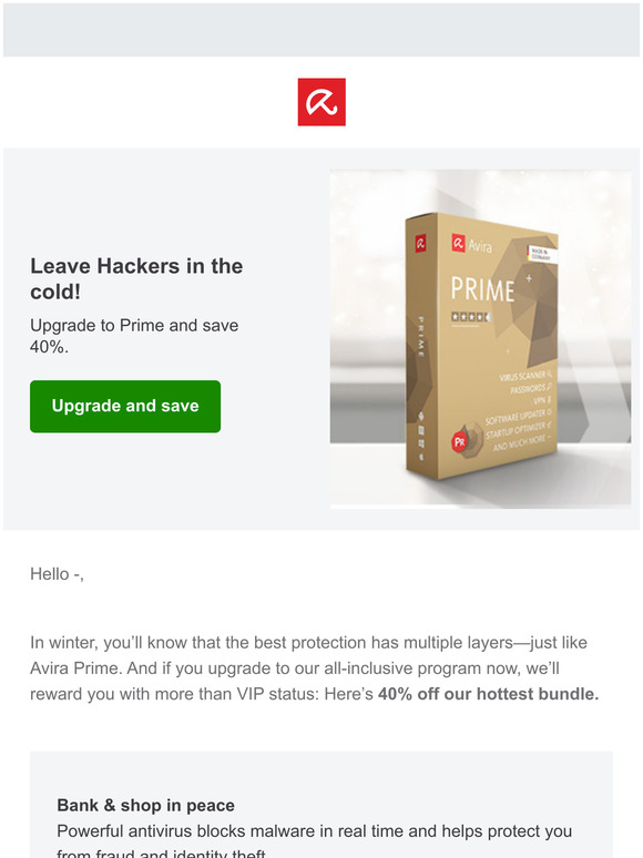 -beat hackers and threats with 40% off Prime.