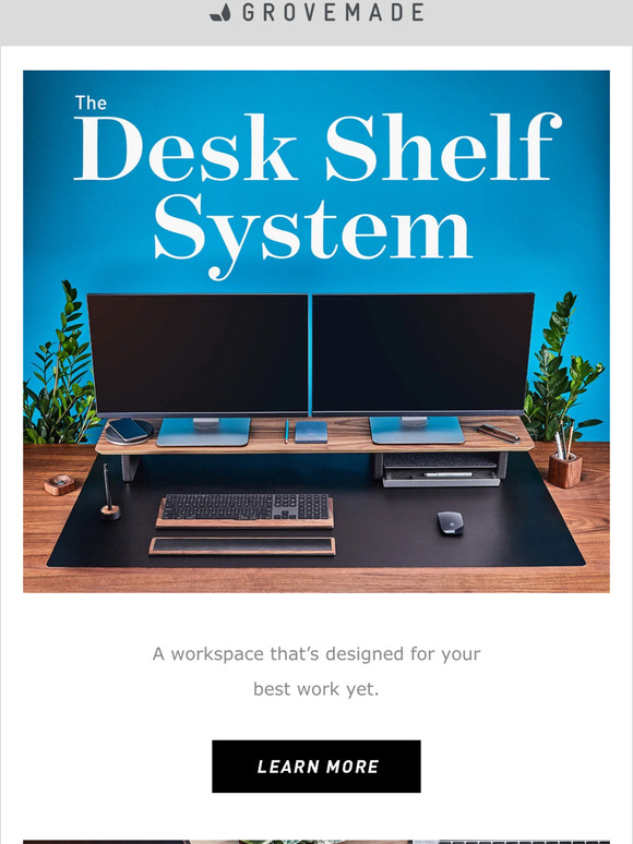 Grovemade The Desk Shelf System Milled