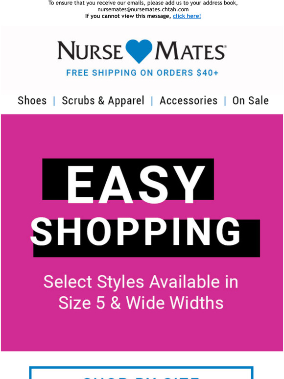 Nurse Mates Size 5 Available & Wide Widths Milled