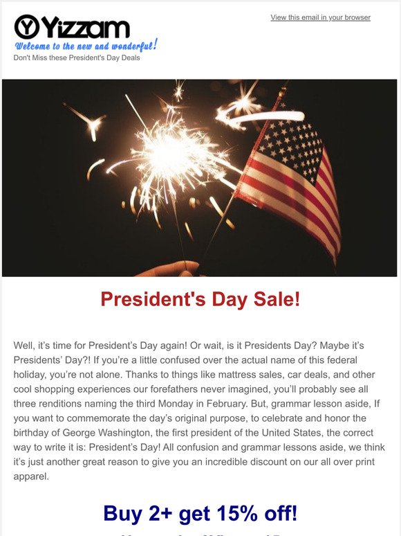 Don't Miss these President's Day Deals