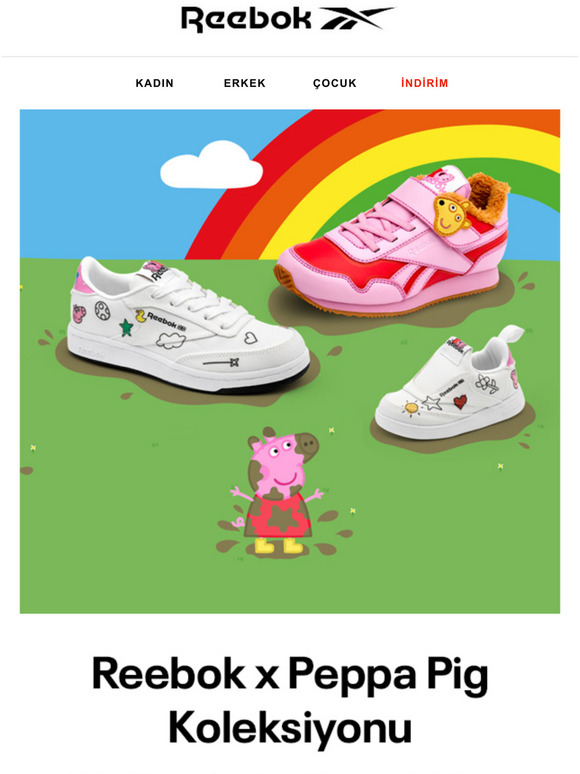 Reebok x Peppa Pig Koleksiyonu Şimdi Satışta! Dünyanın En Ünlü Domuzu Peppa’nın Koleksiyonuna Göz At.
