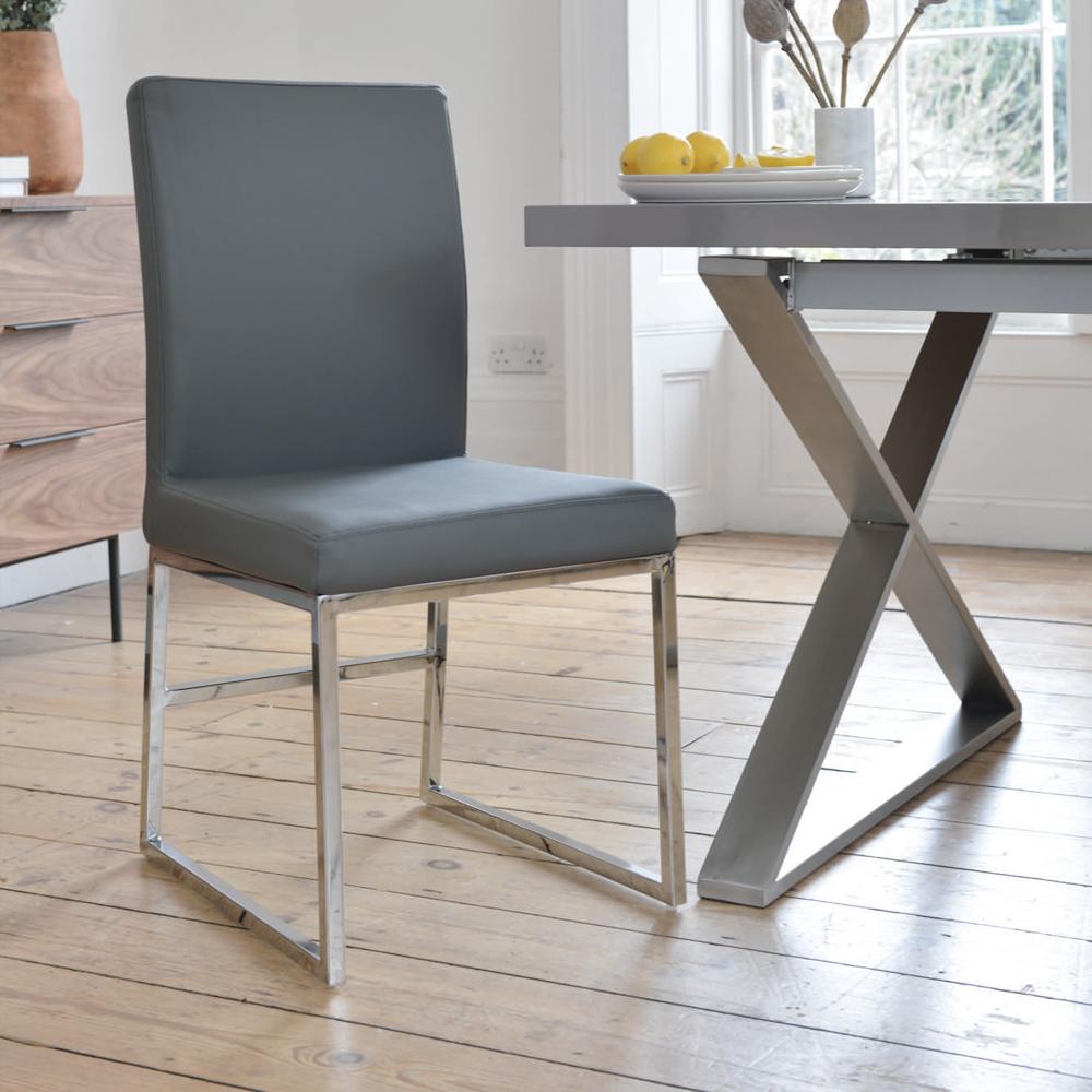 small square grey dining table