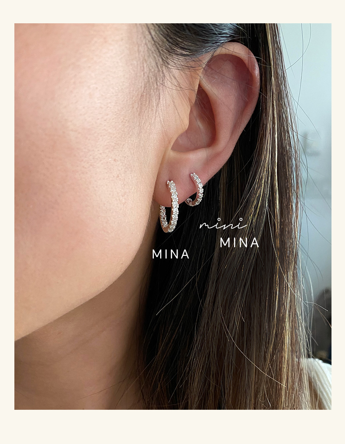 olive + piper Restock Alert Mina Hoops Milled