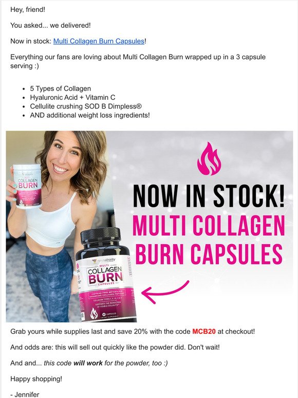 vitauthority collagen burn before and after