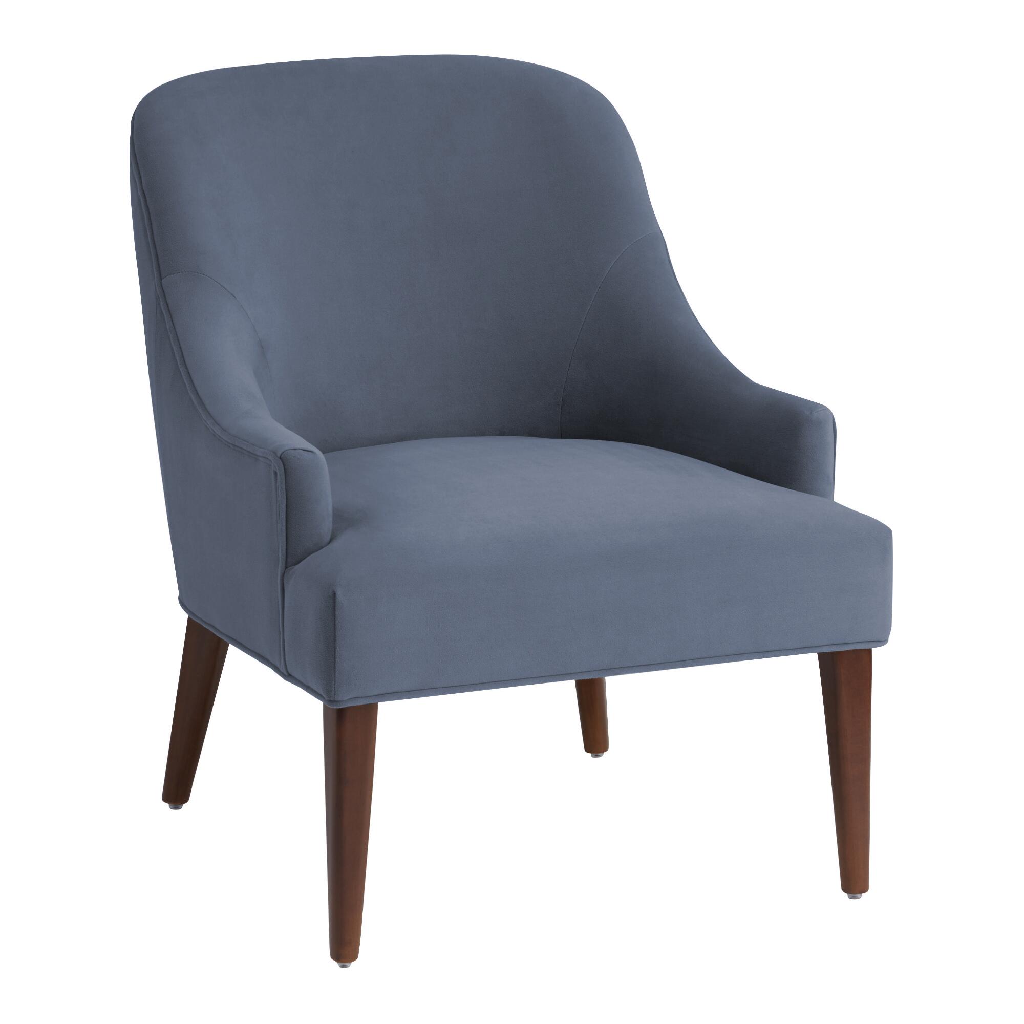 velvet slope arm reena upholstered chair