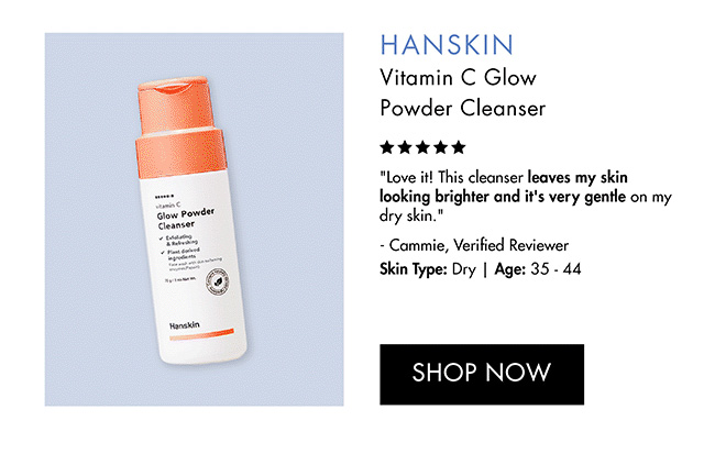 hanskin glow powder cleanser