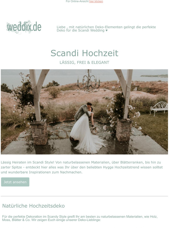 Hochzeitstrend Scandi Hochzeit Hygge Trend