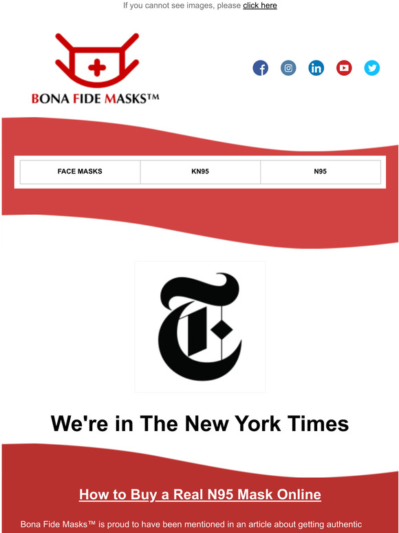 Bona Fide Masks We Are In The New York Times Milled