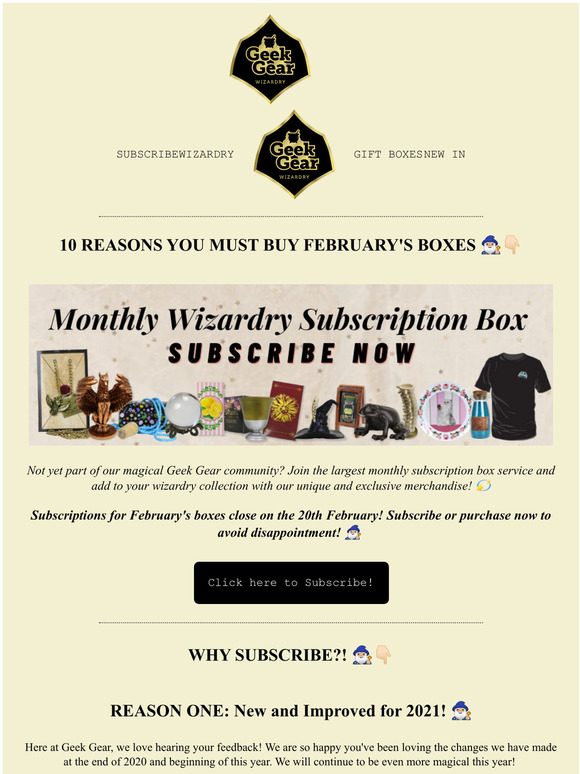 Geek Gear Box 10 Reasons You Must Buy February S Box Milled