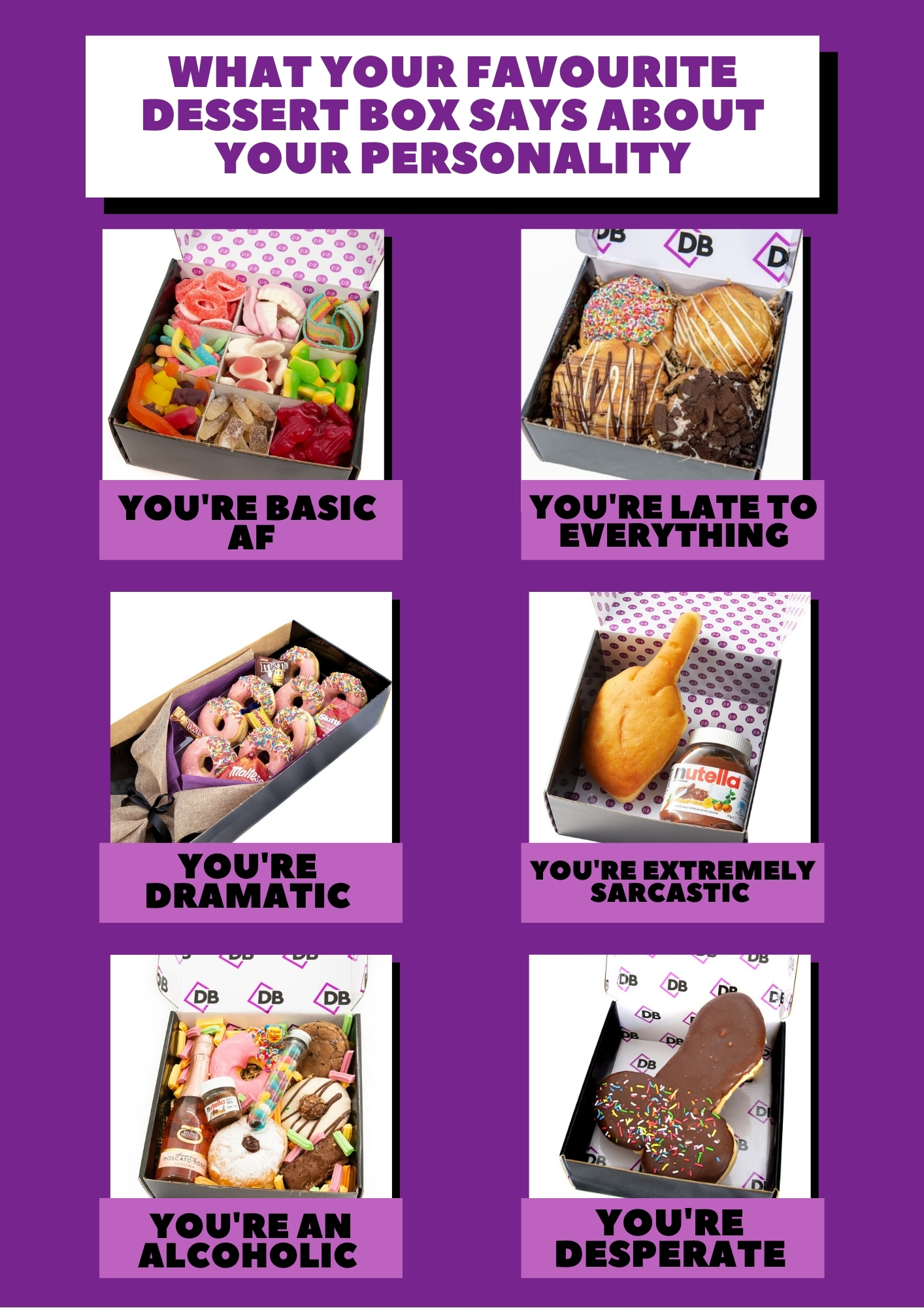 Dessert Boxes Which box reveals your personality?! 🤭 Milled