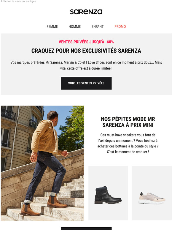 sarenza chaussures enfants