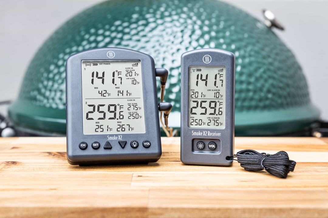 ThermoWorks 15 Off Charcoal Smoke X2 Remote Alarm Thermometer Milled