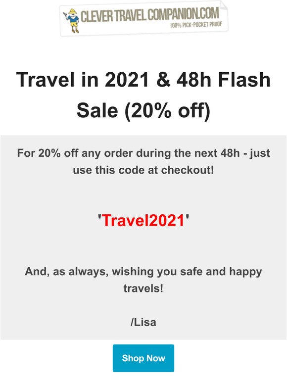 What Travel Looks Like for 2021 ✈ and 48h flash sale ⚡