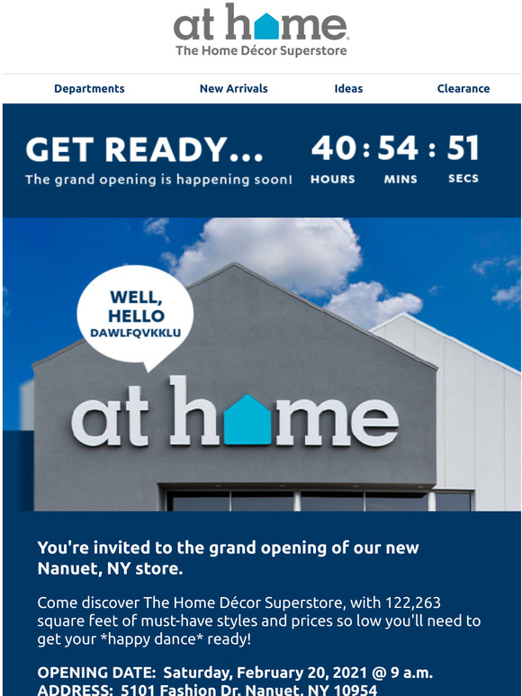 At Home come see the new At Home store in Nanuet, NY! Milled