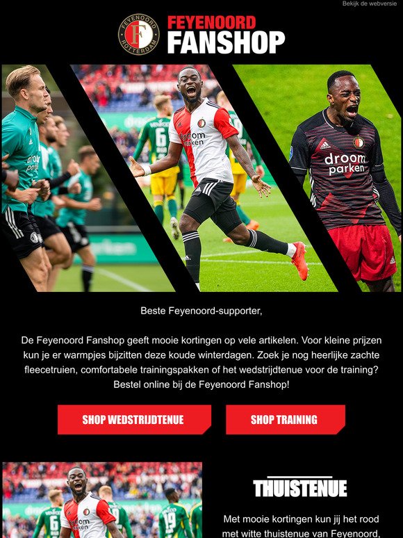 Mooie kortingen in de Feyenoord Fanshop 🛍️